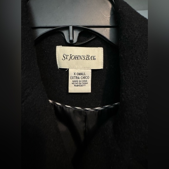 Like new St. John’s bay black peacoat size XS. - Picture 2 of 9